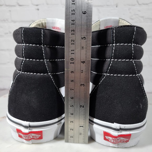 Vans Black and White High-Top Athletic Shoes - Picture 9 of 16